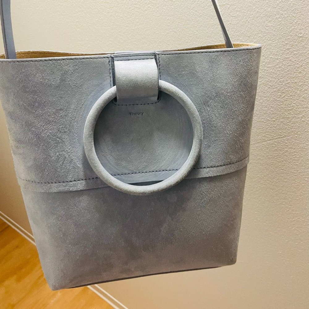 Theory Suede Mini Hoop Tote